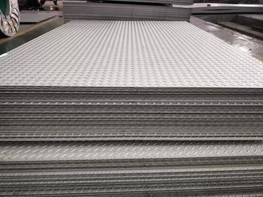 House Floor Diamond Pattern Steel Checkerboard Metal Sheets 8mm Thick